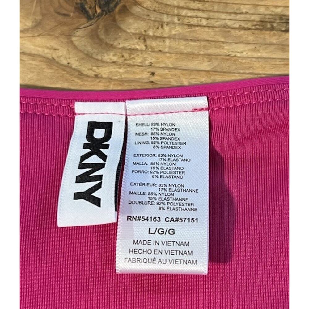 DKNY Women’s Size L Magenta High Waisted Bikini Bottoms NWT - Picture 3 of 7